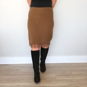 Vintage wool blanket tassel fringe skirt plus size